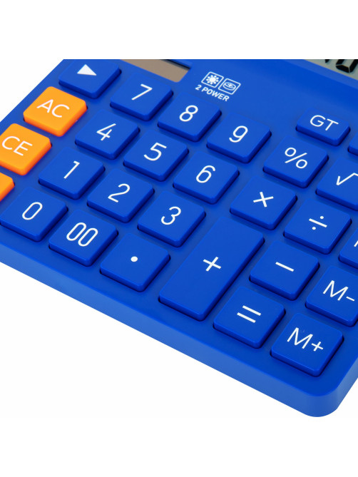Калькулятор настольный BRAUBERG DIGITAL-12-BL (151х152 мм), 12 разрядов, двойное питание, СИНИЙ, 272969