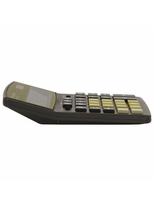 Калькулятор настольный BRAUBERG EXTRA-12-BKOL (206x155 мм), 12 разрядов, двойное питание, ЧЕРНО-ОЛИВКОВЫЙ, 250471