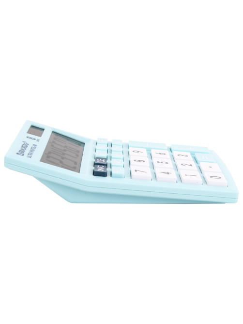 Калькулятор настольный BRAUBERG ULTRA PASTEL-08-LB, КОМПАКТНЫЙ (154x115 мм), 8 разрядов, двойное питание, ГОЛУБОЙ, 250513