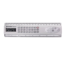Калькулятор с линейкой 20 см, BRAUBERG MULTI-8 (53x210 мм), 8 разрядов, 250540