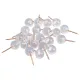 Силовые кнопки-гвоздики BRAUBERG CLEAR & GOLD, прозрачные с золотистым (шарики), 100 штук, 11 мм, 272760