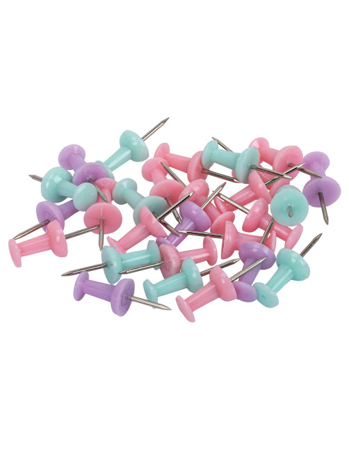 Силовые кнопки-гвоздики BRAUBERG PASTEL, пастельные цвета, 50 штук, 10 мм, 272758