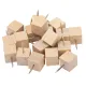 Силовые кнопки-гвоздики BRAUBERG WOOD, деревянные (кубики), 50 штук, 10 мм, 272762