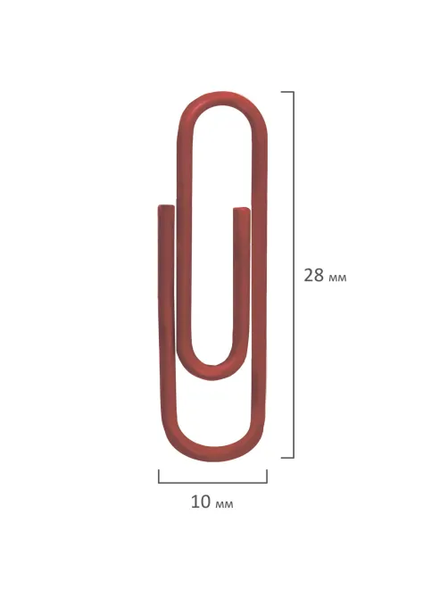 Скрепки BRAUBERG, 28 мм, цветные, 100 шт., в пластиковой коробке, 221111