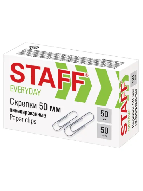 Скрепки большие 50 мм, STAFF 