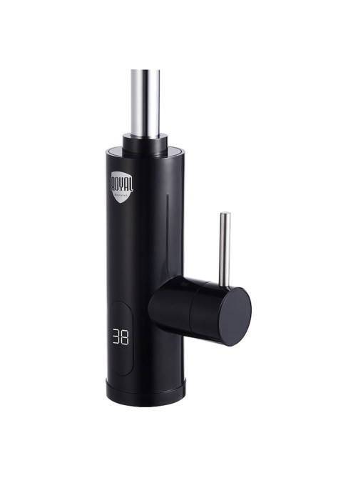 Водонагреватель проточный электрический ROYAL THERMO QuickTap, 3,3 кВт, 1,48 л/м, кран, черный, НС-1588899