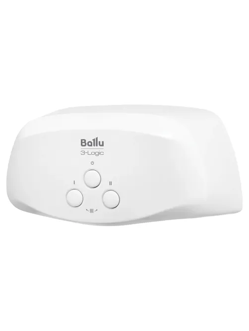 Водонагреватель проточный электрический BALLU 3-Logic TS, ненапорный, 3,5 кВт, 2 л/м, кран + душ, НС-1588892