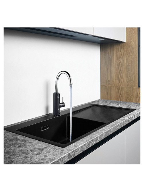 Водонагреватель проточный электрический ROYAL THERMO QuickTap, 3,3 кВт, 1,48 л/м, кран, черный, НС-1588899