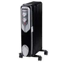 Обогреватель масляный SONNEN DFN-07BL, 1500 Вт, 7 секций, черный, 455310