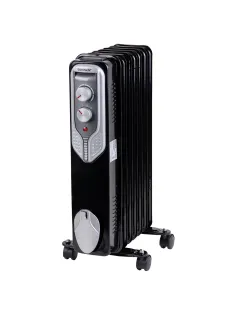 Обогреватель масляный SONNEN DFN-07BL, 1500 Вт, 7 секций, черный, 455310