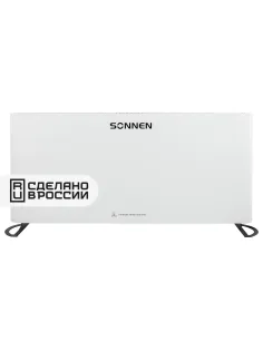 Обогреватель-конвектор SONNEN ONYX-2000.1, 2000 Вт, Х-образный нагревательный элемент, белый, сделано в России, 457630