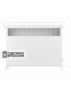 Обогреватель-конвектор SONNEN MINI-1500.2, 1500 Вт, вешалка, Х-образный нагревательный элемент, белый, сделано в России, 457631