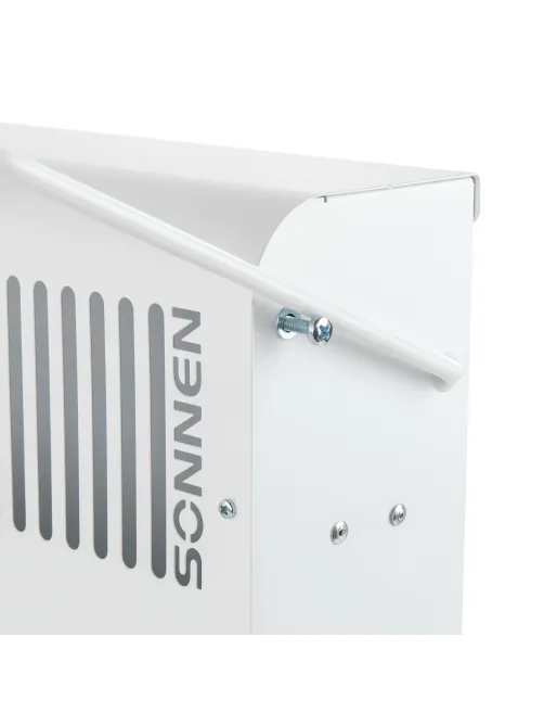 Обогреватель-конвектор SONNEN MINI-1500.2, 1500 Вт, вешалка, Х-образный нагревательный элемент, белый, сделано в России, 457631