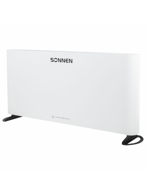Обогреватель-конвектор SONNEN ONYX-2000.1, 2000 Вт, Х-образный нагревательный элемент, белый, сделано в России, 457630