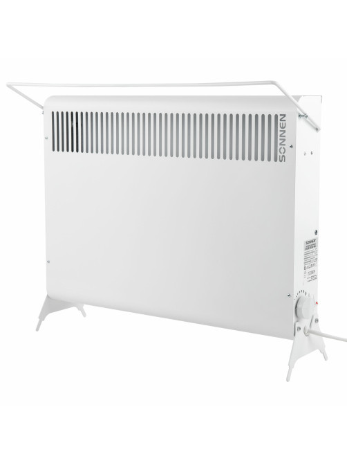Обогреватель-конвектор SONNEN MINI-1500.2, 1500 Вт, вешалка, Х-образный нагревательный элемент, белый, сделано в России, 457631