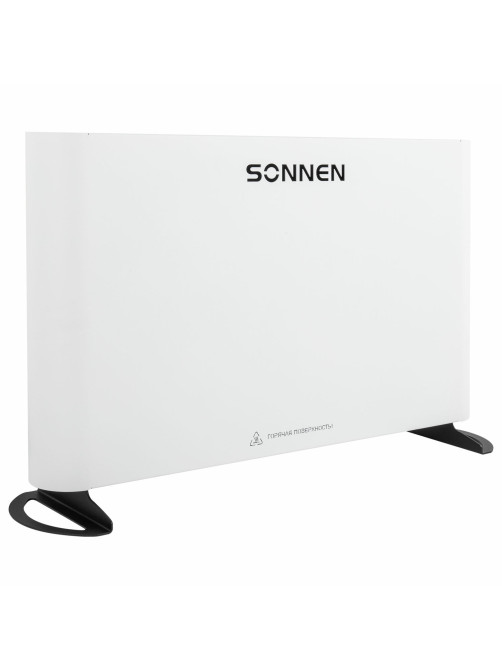 Обогреватель-конвектор SONNEN ONYX-1000.1, 1000 Вт, Х-образный нагревательный элемент, белый, сделано в России, 457629