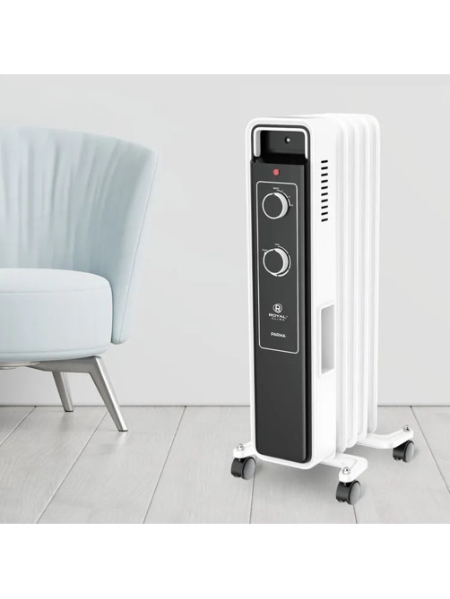 Обогреватель масляный ROYAL CLIMA ROR-PR5-1000M, 1000 Вт, 5 секций, белый