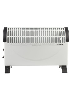 Обогреватель-конвектор SONNEN Y-02S, 1500 Вт, 3 режима работы, белый/черный, 453494