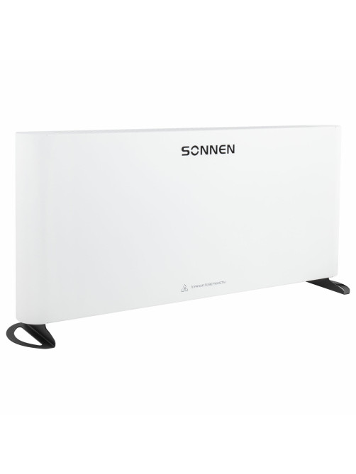 Обогреватель-конвектор SONNEN ONYX-2000.1, 2000 Вт, Х-образный нагревательный элемент, белый, сделано в России, 457630