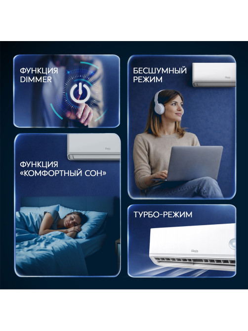 Сплит-система OASIS O-ONF18, внешний и внутренний блок, пл. помещения до 54м2, 2МЕСТА