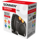 Тепловентилятор SONNEN FH06, 1000/2000 Вт, 2 режима нагрева, режим вентиляции, черный/оранжевый, 457781