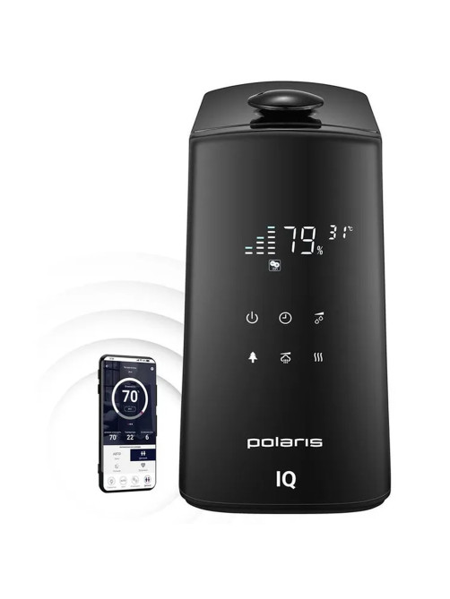 Увлажнитель воздуха POLARIS PUH 9009 WiFi IQ Home, объем 5 л, 110 Вт, арома-контейнер, черный, 59854
