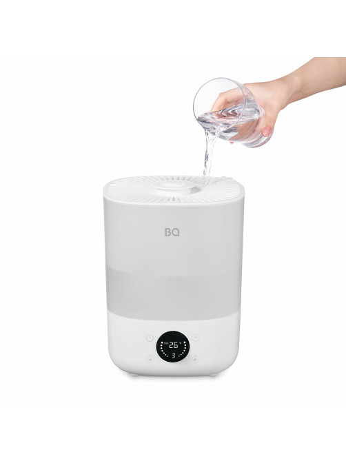 Увлажнитель воздуха BQ (БИ-КЬЮ) HDR1009, объем бака 4 л, 25 Вт, LED-дисплей, аромаконтейнер, белый, 86196444