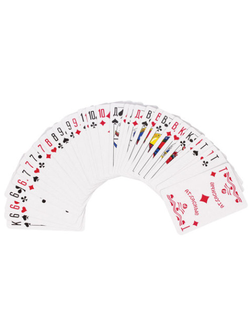 Карты игральные, 36 карт, с пластиковым покрытием, 454215
