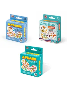 Игра настольная ДУБЛИК, 30 карточек, АССОРТИ, РУССКИЙ СТИЛЬ