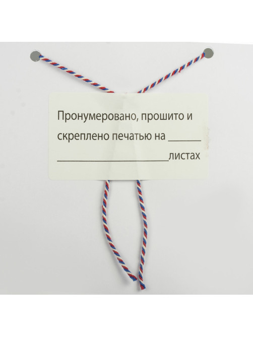 Нить хлопчатобумажная для прошивки документов, ТРИКОЛОР, диаметр 1,6 мм, длина 120 м, сменный блок, BRAUBERG, 601814