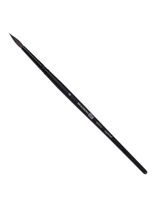 Кисть художественная проф. BRAUBERG ART CLASSIC, белка, круглая, № 4, 200910