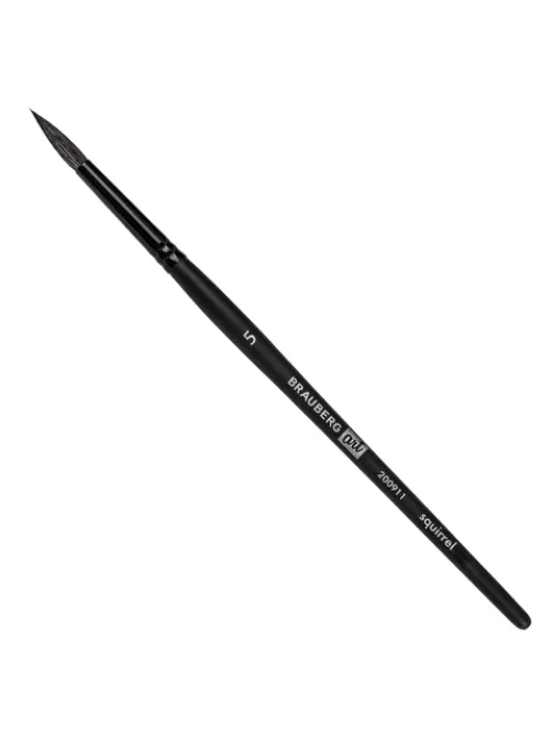 Кисть художественная проф. BRAUBERG ART CLASSIC, белка, круглая, № 5, 200911