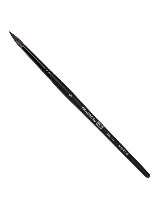 Кисть художественная проф. BRAUBERG ART CLASSIC, белка, круглая, № 5, 200911