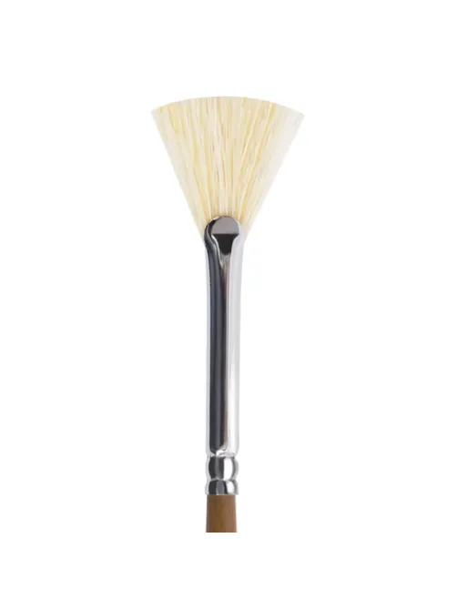 Кисть художественная профессиональная BRAUBERG ART CLASSIC, щетина, веерная, № 2, длинная ручка, 200742