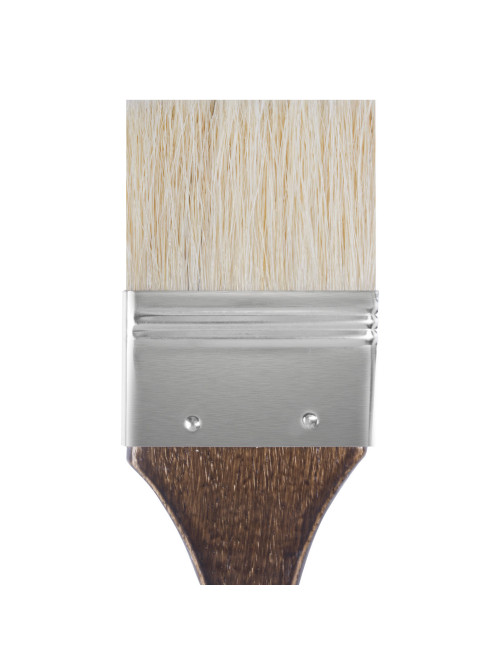 Кисть художественная профессиональная BRAUBERG ART CLASSIC, щетина, флейц, № 50, короткая ручка, 200746