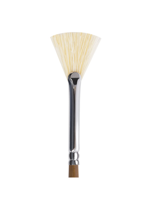 Кисть художественная профессиональная BRAUBERG ART CLASSIC, щетина, веерная, № 2, длинная ручка, 200742