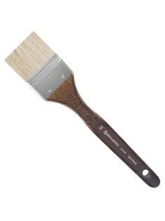 Кисть художественная профессиональная BRAUBERG ART CLASSIC, щетина, флейц, № 50, короткая ручка, 200746