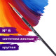Кисть художественная проф. BRAUBERG ART CLASSIC, синтетика жесткая, круглая, № 6, короткая ручка