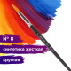 Кисть художественная проф. BRAUBERG ART CLASSIC, синтетика жесткая, круглая, № 8, короткая ручка