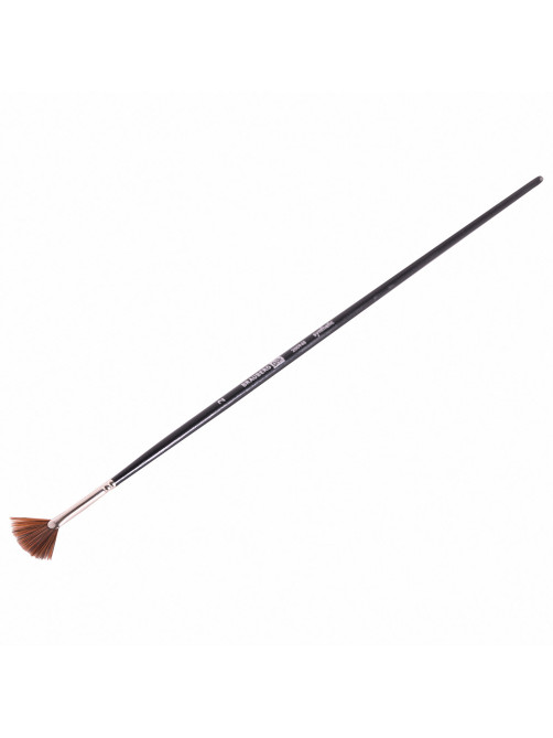 Кисть художественная профессиональная BRAUBERG ART CLASSIC, синтетика, мягкая, веерная, № 2, длинная ручка, 200948