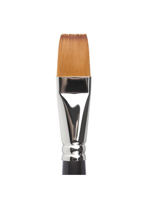 Кисть художественная профессиональная BRAUBERG ART CLASSIC, синтетика мягкая под колонок, плоская, № 22, короткая ручка, 200706