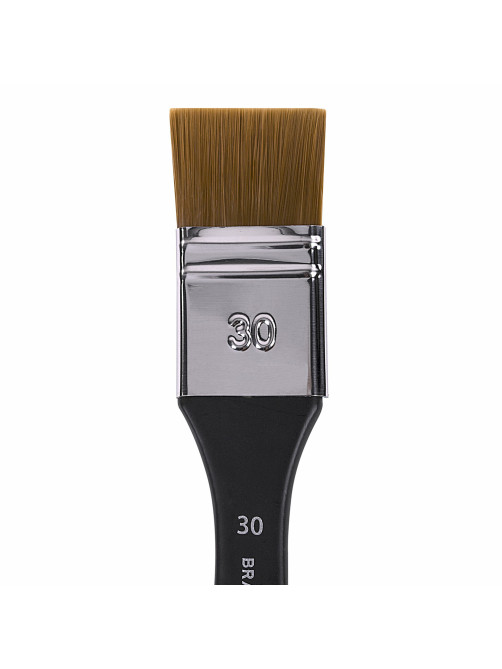 Кисть художественная профессиональная, синтетика, флейц, № 30, BRAUBERG ART CLASSIC, 201035
