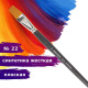 Кисть художественная проф. BRAUBERG ART CLASSIC, синтетика жесткая, плоская, № 22, длинная ручка