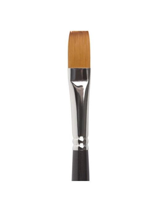 Кисть художественная профессиональная BRAUBERG ART CLASSIC, синтетика мягкая под колонок, плоская, № 10, короткая ручка, 200700