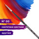 Кисть художественная проф. BRAUBERG ART CLASSIC, синтетика жесткая, круглая, № 00, длинная ручка