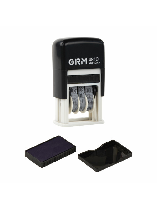 Датер-мини месяц цифрами, оттиск 20х3,8 мм синий, GRM 4810 BANK, 124131001