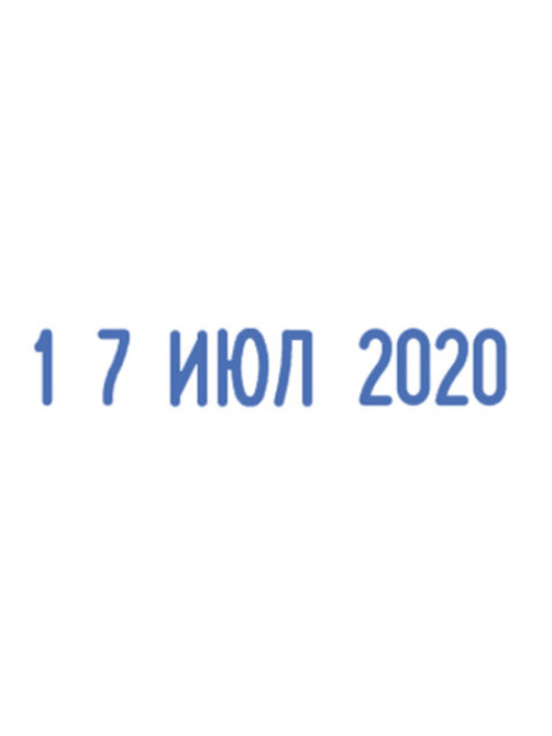 Датер-мини, месяц БУКВАМИ, оттиск 22х4 мм, синий, TRODAT 4820 P2, корпус черный, подушка, 73930