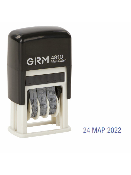 Датер-мини месяц буквами, оттиск 20х3,8 мм синий, GRM 4810, 124131000