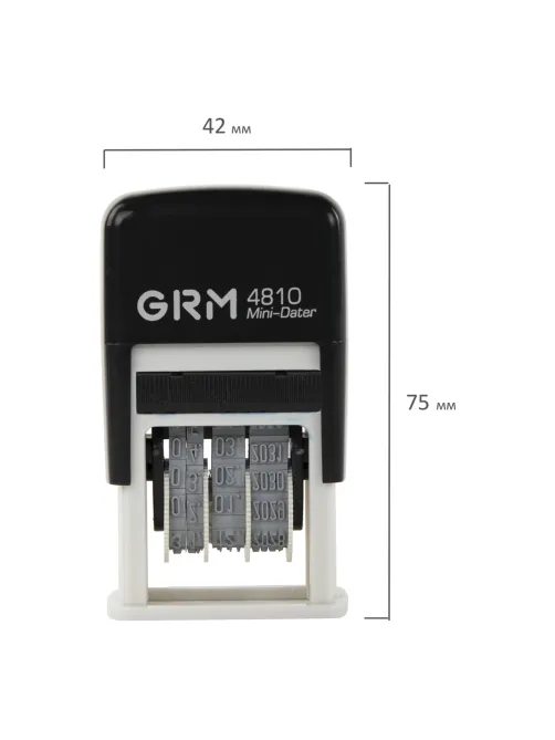 Датер-мини месяц цифрами, оттиск 20х3,8 мм синий, GRM 4810 BANK, 124131001