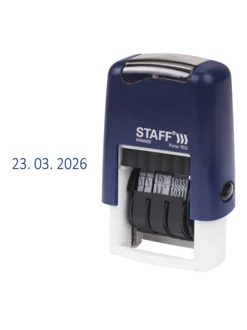 Датер-мини STAFF, месяц цифрами, оттиск 22х4 мм, 